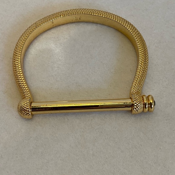 Gold Plated Cuff/Bracelet - Crystal Clasp/Twist - Picture 2 of 16